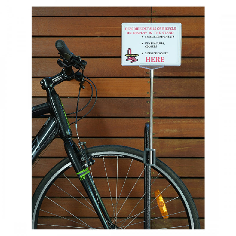 Load image into Gallery viewer, Willworx-Clip-On-A5-Sign-Holder-Racks-Display-Storage-RDSR0578-Bicycle-Storage-Stand