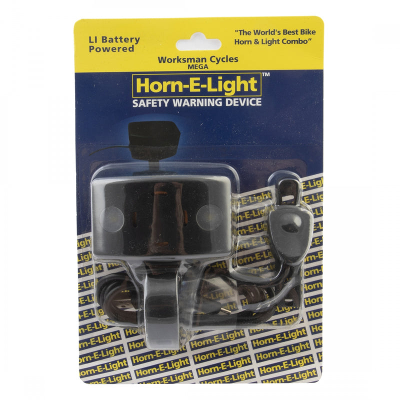 Load image into Gallery viewer, Mega Horn Worlds Best Bike Horn with eLight Electric Black Push Button