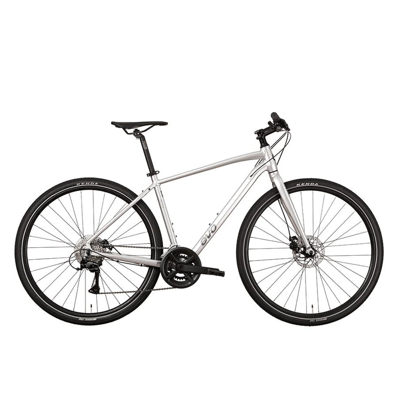 Load image into Gallery viewer, EVO Activ Hybrid Bicycle 700C, Matte Silver, S
