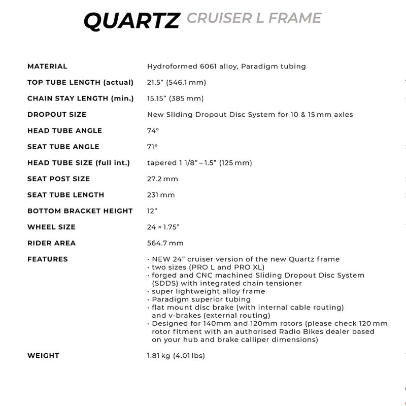 Load image into Gallery viewer, Radio Raceline Quartz Cruiser L, Metallic deep red, 21.5''