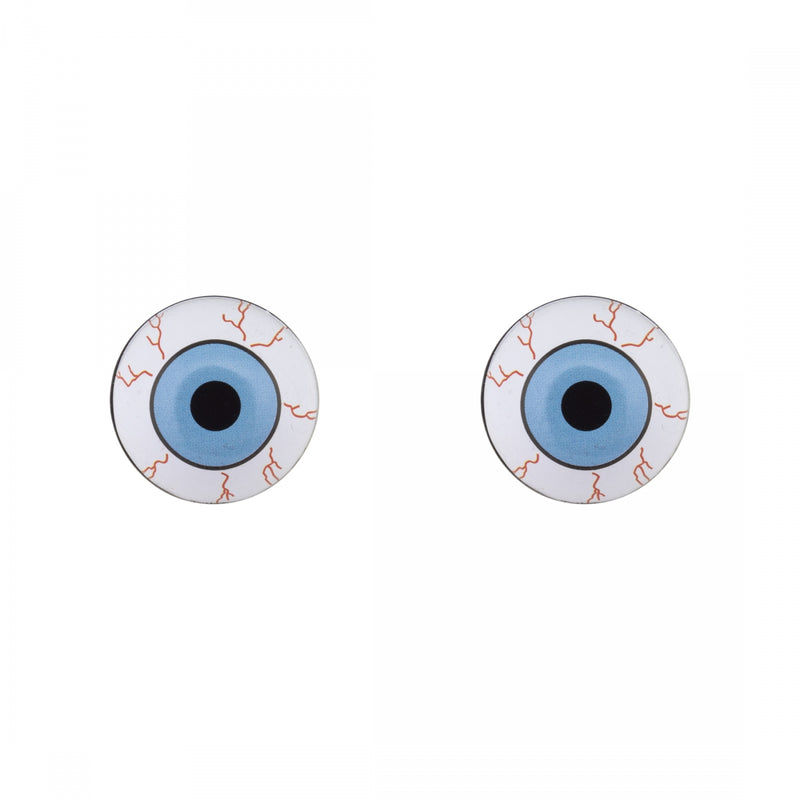 Load image into Gallery viewer, Pack of 2 Trik Topz Valve Caps Eyeballs Blk/Blue SV
