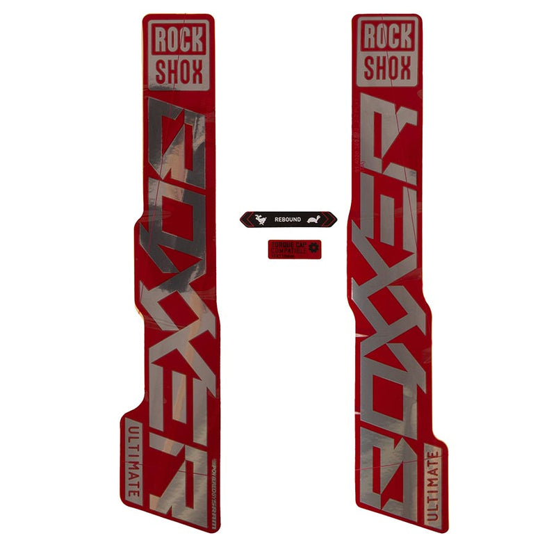 Load image into Gallery viewer, RockShox BoXXer Ultimate Decal Kit, Gloss Polar for Red Lowers