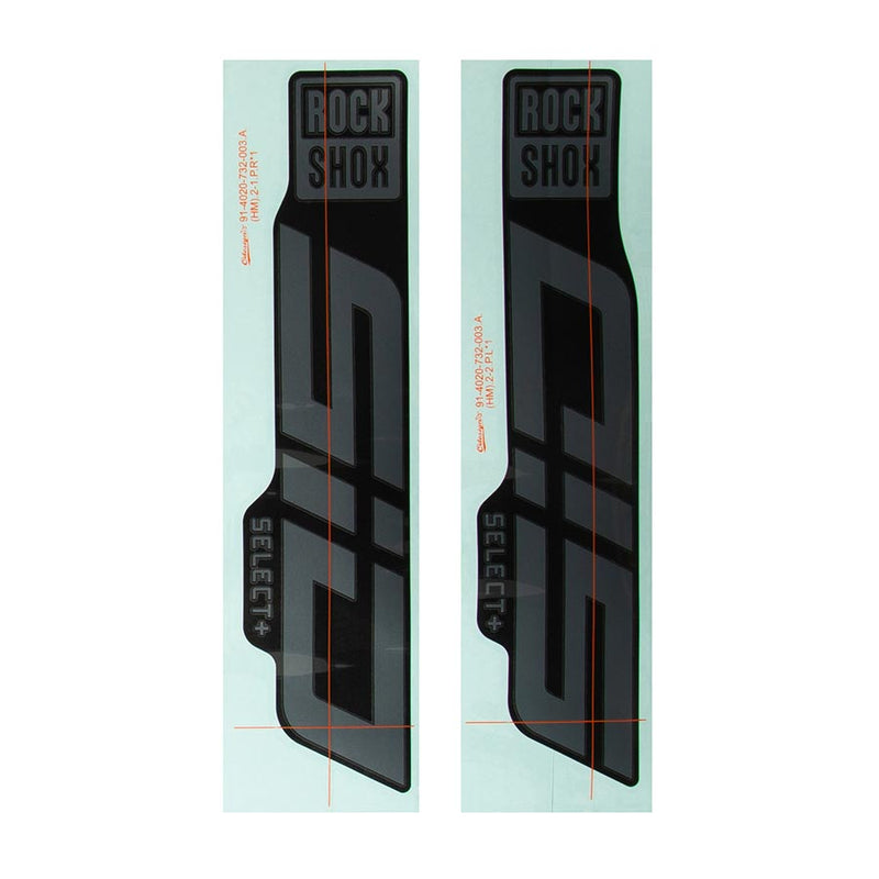 Load image into Gallery viewer, RockShox Decal Kit for SID 35 D1, Gloss Grey for Diffusion Black, Kit
