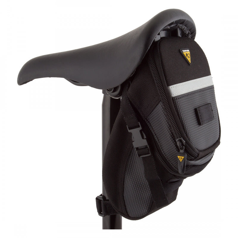 Load image into Gallery viewer, Topeak Aero Wedge Saddle Pack With Strap Mount Aero Wedge Pack Large W/strap Bike Accessories