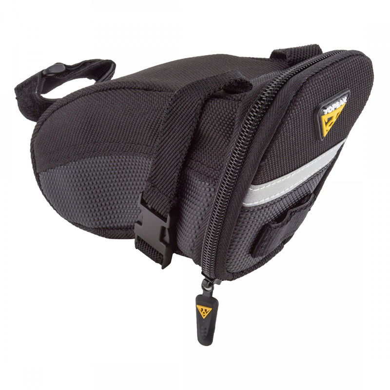 Load image into Gallery viewer, Topeak Small Aero Wedge Black 7.1x3.3x4.3 (SM)in Velcro Straps