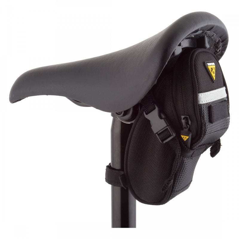 Load image into Gallery viewer, Topeak Aero Wedge Seat Bag Strap/On Micro Black 0.41L 25ci NOT QuickClick