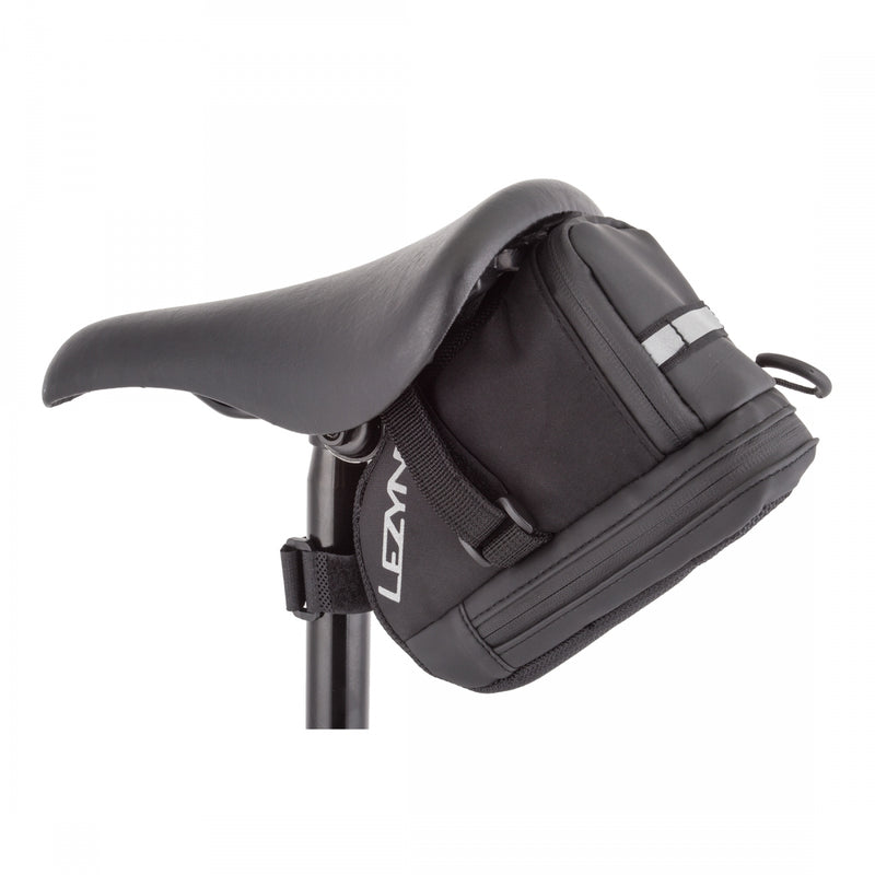 Load image into Gallery viewer, Lezyne L-Caddy Seat Bag: Black/Black Multiple Fitted Pockets Holds 2 Tubes