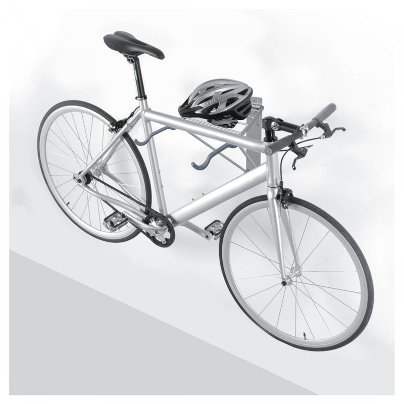 Load image into Gallery viewer, Delta Two Bike Wall Mount Rack with Shelf: Holds Two Bikes