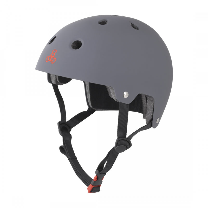 Load image into Gallery viewer, Triple-Eight-Dual-Certified-X-Small-Small-18.9-to-21.3inch-(48-to-54-cm)-Half-Face-Eps-Liner-Adjustable-Fitting-Gun-Matte-HLMT2751-Bicycle-Helmets