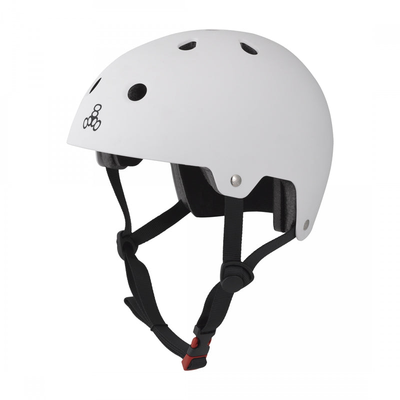 Load image into Gallery viewer, Triple-Eight-Dual-Certified-Large-X-Large-23.2-to-24inch-(59-to-61-cm)-Half-Face-Eps-Liner-Adjustable-Fitting-White-HLMT2756-Bicycle-Helmets