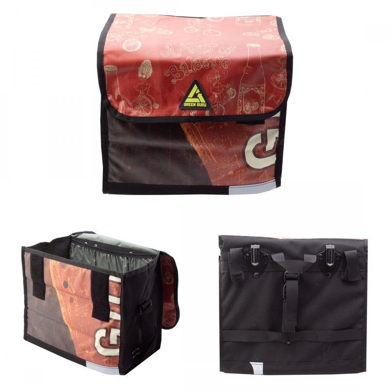 Load image into Gallery viewer, Green Guru Dutchy Pannier Assorted 13x13x8in Hook and Rail