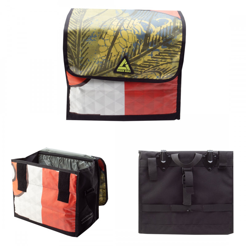 Load image into Gallery viewer, Green Guru Dutchy Pannier Assorted 13x13x8in Hook and Rail