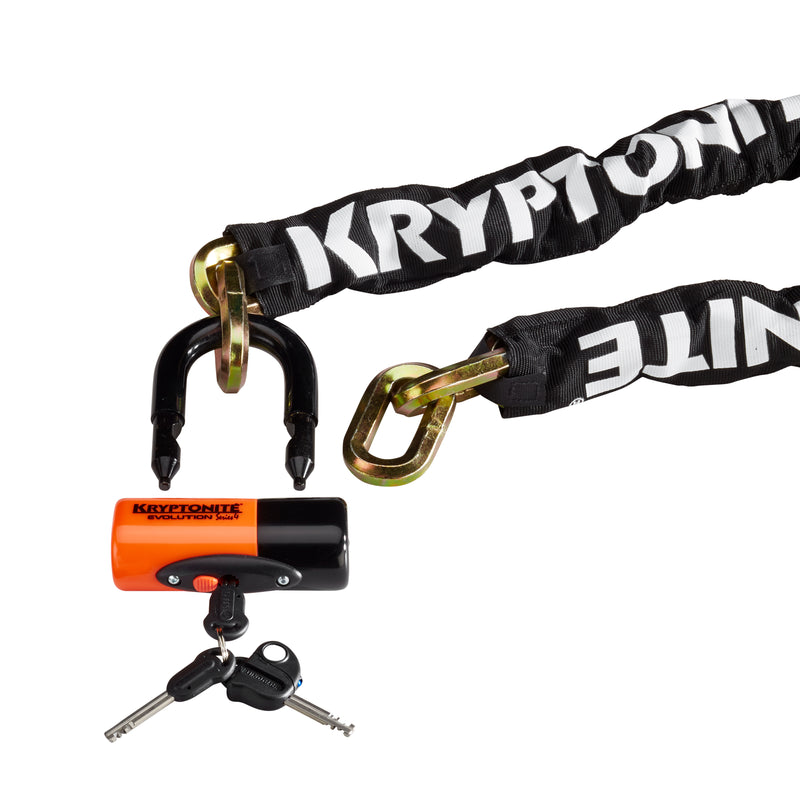 Load image into Gallery viewer, Kryptonite New York Chain 1210 and Evolution Disc Lock Keyed 12mm x 100cm Black