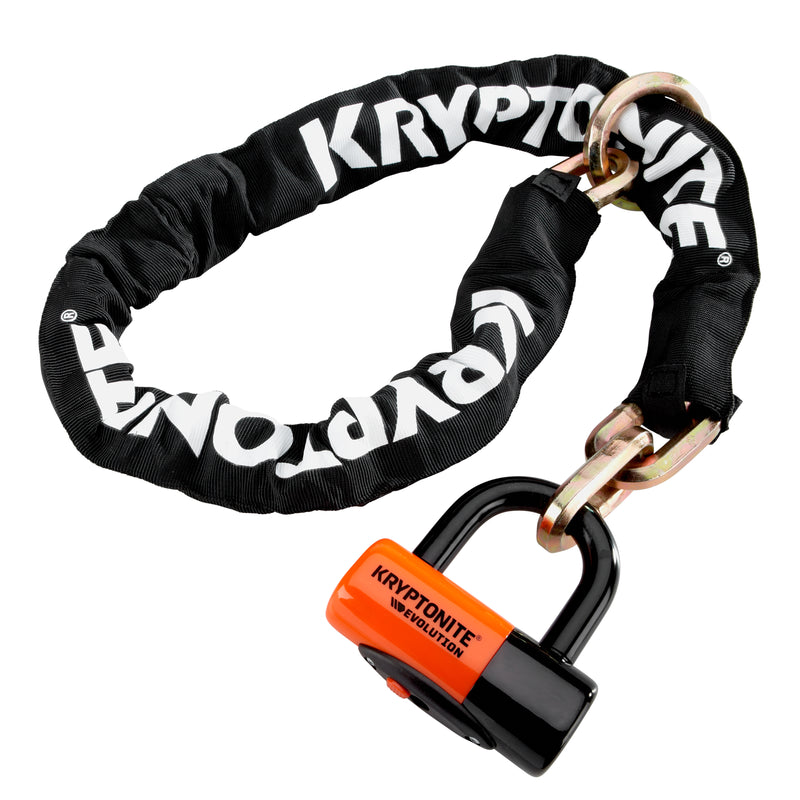 Load image into Gallery viewer, Kryptonite New York Cinch Ring Chain 1213 and Evolution Disc Lock Keyd 130cm