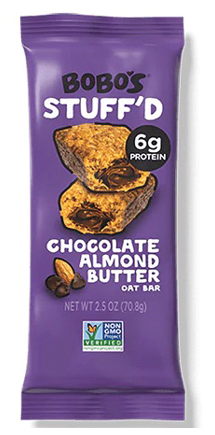 Load image into Gallery viewer, Bobo's Stuff'd Choc Almnd Bttr: Indulgent Chocolate Almond Butter Filled Snack Bar Pack of 12