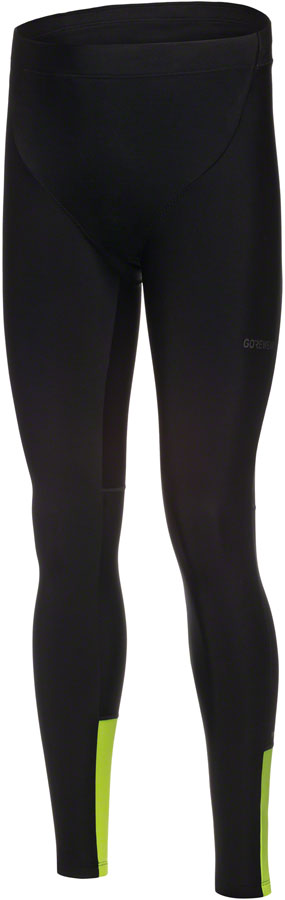 Load image into Gallery viewer, Gorewear Swiftride Thermo Tights - Black/Neon Yellow, Men's, Medium