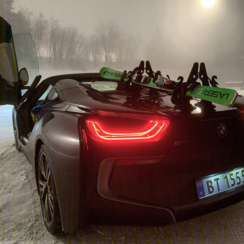 Load image into Gallery viewer, SeaSucker Pallavicini Ski Rack - Holds 2 Pair W/Poles, or 2 Snowboards, Black