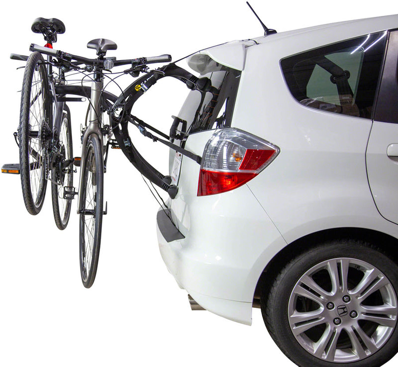 Load image into Gallery viewer, Saris Bones EX 2-Bike Trunk Rack Toptube Mount with Integrated Ratchet Straps