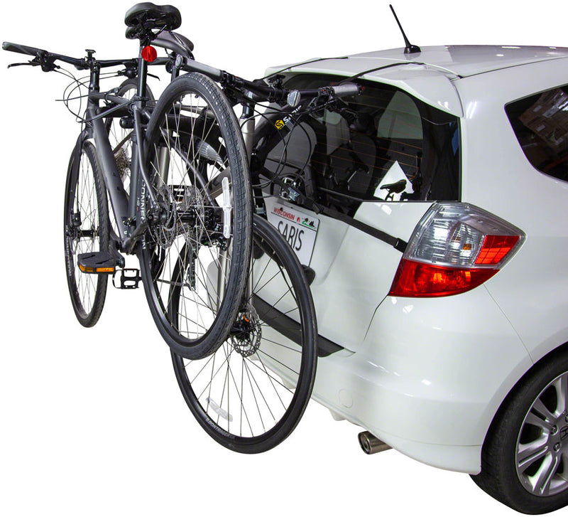Load image into Gallery viewer, Saris Bones EX 2-Bike Trunk Rack Toptube Mount with Integrated Ratchet Straps
