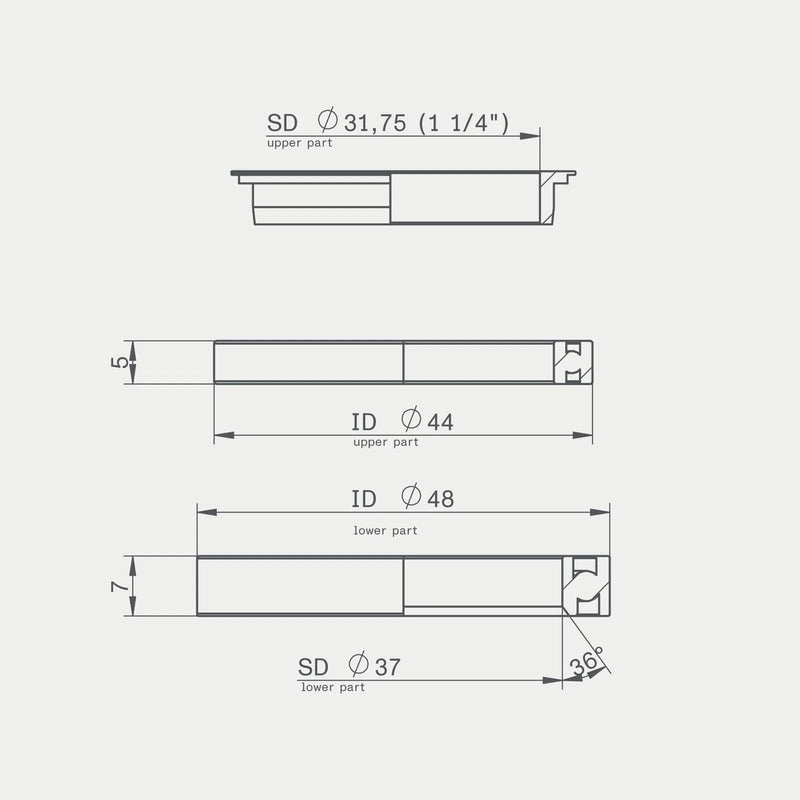 Load image into Gallery viewer, Acros Headset Bearing Set, IS44/IS48 1-1/4", 36/45 Deg