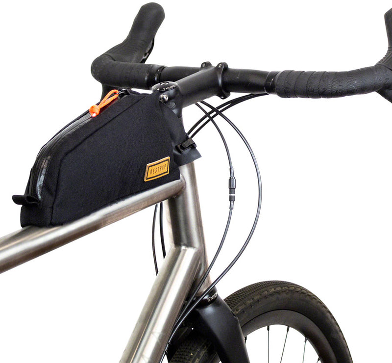Load image into Gallery viewer, Restrap Bolt-On Top Tube/ Stem Bag - Black