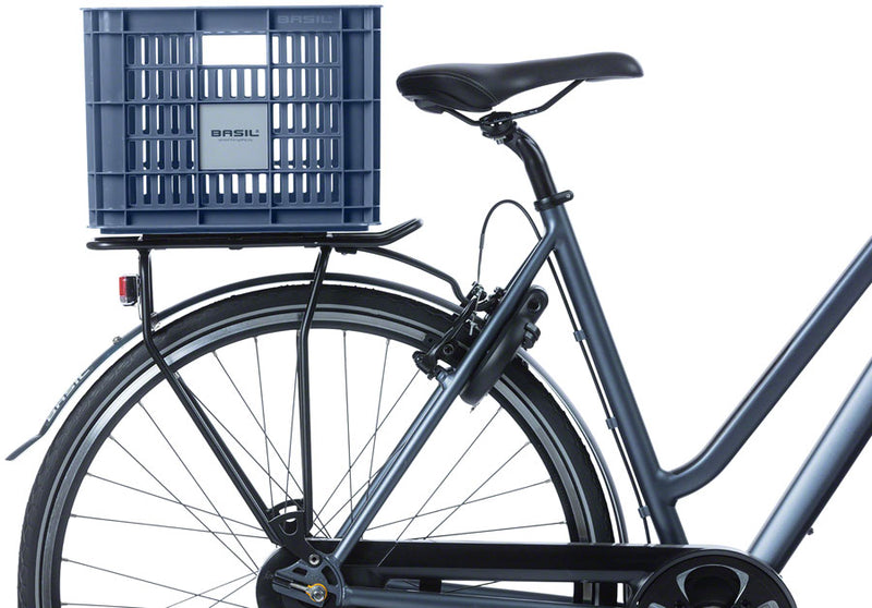 Load image into Gallery viewer, Basil Crate Basket - Medium, 29.5L, Recycled Plastic, Bluestone