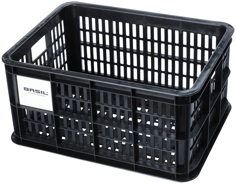Load image into Gallery viewer, Basil-Crate-Basket-Basket-Black-Plastic-BSKT0620-Bicycle-Baskets