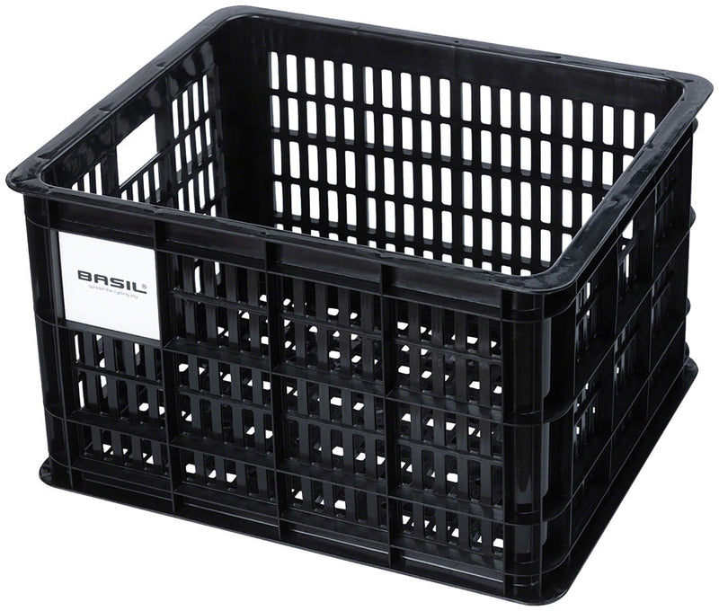 Load image into Gallery viewer, Basil-Crate-Basket-Basket-Black-Plastic-BSKT0621-Bicycle-Baskets