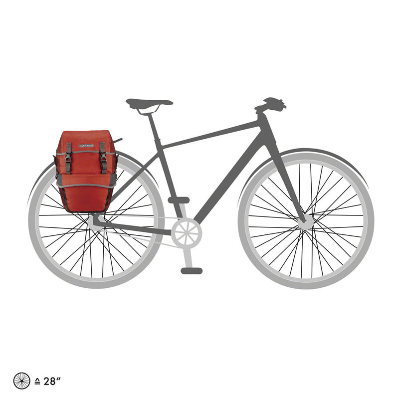 Load image into Gallery viewer, Ortlieb Bike-Packer Plus Panniers - 42L, Pair, Salsa/Dark Chili