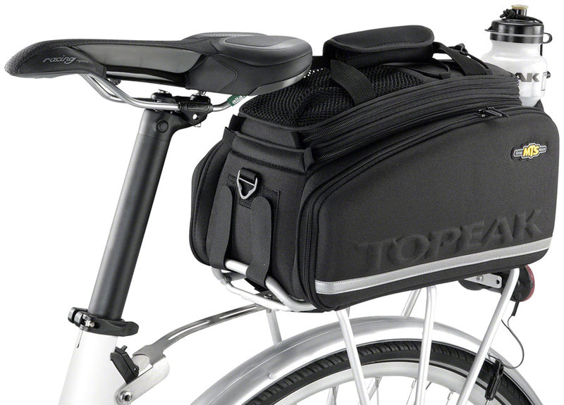 Load image into Gallery viewer, Topeak MTS Trunk Bag DXP Rack Bag with Expandable Panniers - Strap Mount, Black