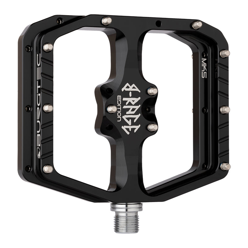 Load image into Gallery viewer, Burgtec Penthouse Flat MK5 B-Rage Edition Pedals, Burg Black