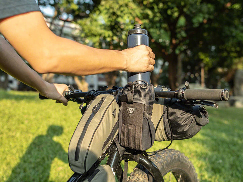 Load image into Gallery viewer, Topeak FreeLoader Stem Mount Bag 1L Black Nylon EVA Adjustable Headtube Strap