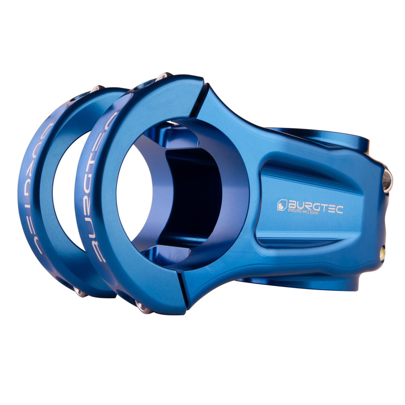 Burgtec Enduro MK3 Stem 50mm, 35mm Bar, Forged, CNC Anodized Blue