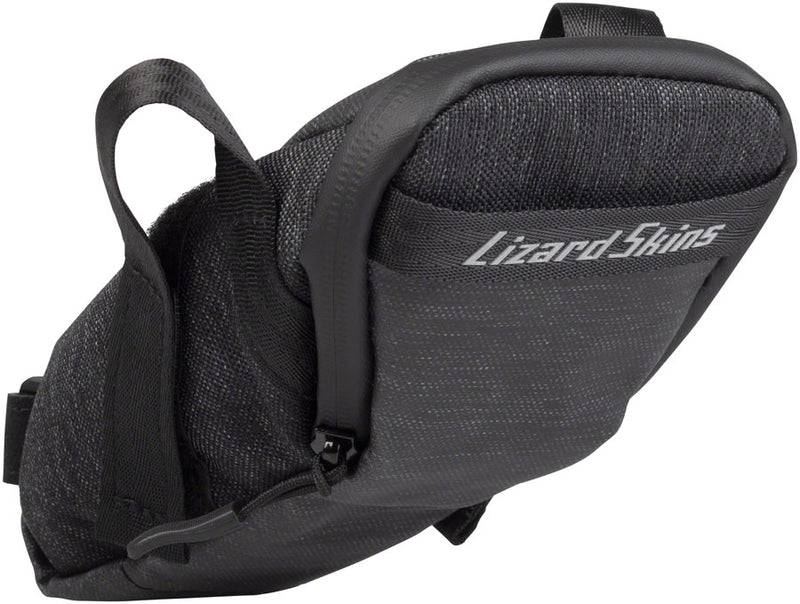 Load image into Gallery viewer, Lizard Skins Mega Cache Saddle Bag Jet Black 9x5.1x3.7in Velcro Straps