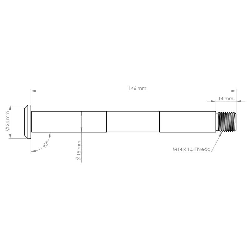 Load image into Gallery viewer, Burgtec Fox Fork Pre-2021 Axle, 15x110mm, Burgtec Black