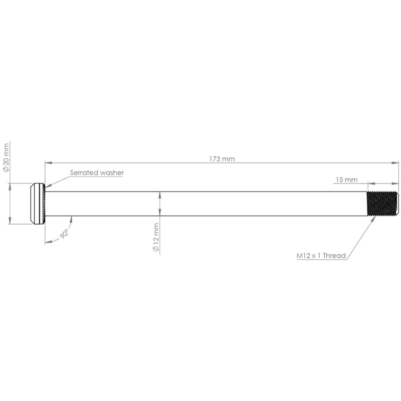 Load image into Gallery viewer, Burgtec Santa Cruz Rear Axle, 12x173.7mm, Race Red