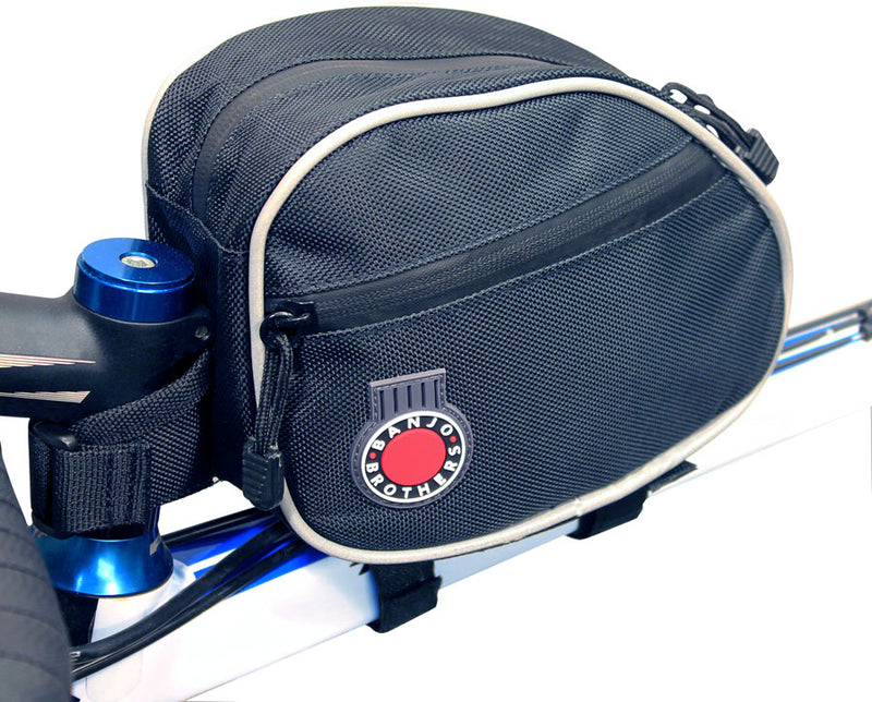Load image into Gallery viewer, Banjo Brothers Top Tube Bag Black XL Gas Tank Style Weather Proof Reflective