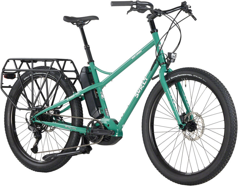 Load image into Gallery viewer, Surly Skid Loader Cargo Ebike - 27.5'', Steel, Illegal Smile Green, Medium