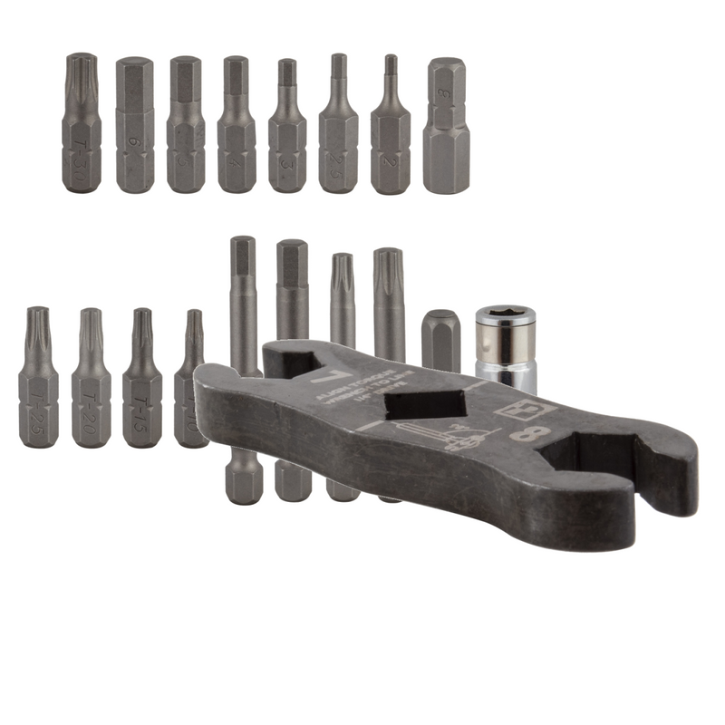 Load image into Gallery viewer, Pedro's Bike Maintenance Bundle: Precision Flare Wrench & Hex/Torx Bit Set for Hydraulic & Assembly Work