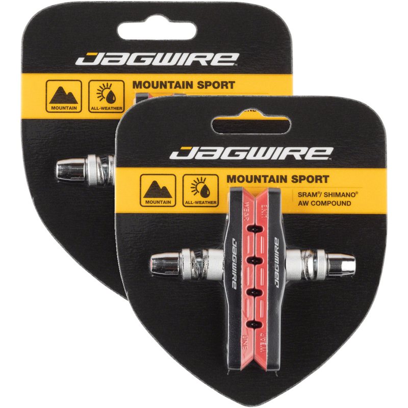 Load image into Gallery viewer, Jagwire-Mountain-Sport-Threaded-Brake-Shoe-Threaded-Post-Mountain-Bike-BR0045PO2-Bicycle-Brake-Pads