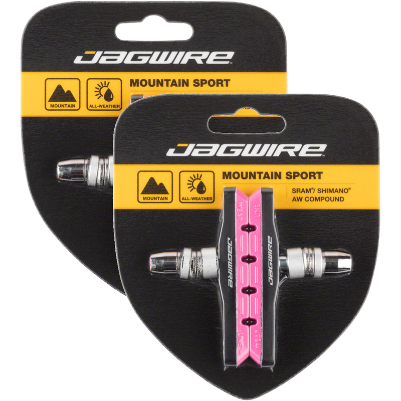 Load image into Gallery viewer, Jagwire-Mountain-Sport-Threaded-Brake-Shoe-Threaded-Post-Mountain-Bike-BR0046PO2-Bicycle-Brake-Pads