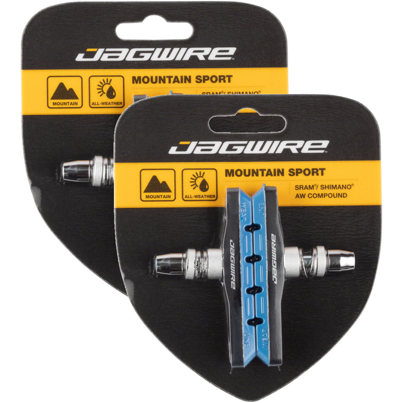 Load image into Gallery viewer, Jagwire-Mountain-Sport-Threaded-Brake-Shoe-Threaded-Post-Mountain-Bike-BR0047PO2-Bicycle-Brake-Pads