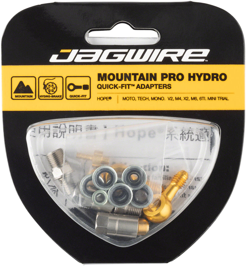Load image into Gallery viewer, Jagwire Pro Hydraulic Disc Brake Hose Bundle with Quick-Fit Adapters for Hope Banjo | High-Performance Brake Line Kit with Kevlar Reinforcement & Tefzel Liner