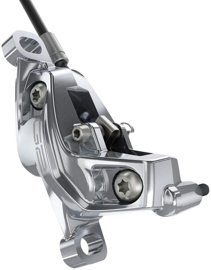 Load image into Gallery viewer, SRAM G2 Ultimate Disc Brake and Lever - Front, Hydraulic, Post Mount, Carbon Lever, Titanium Hardware, Polar Grey