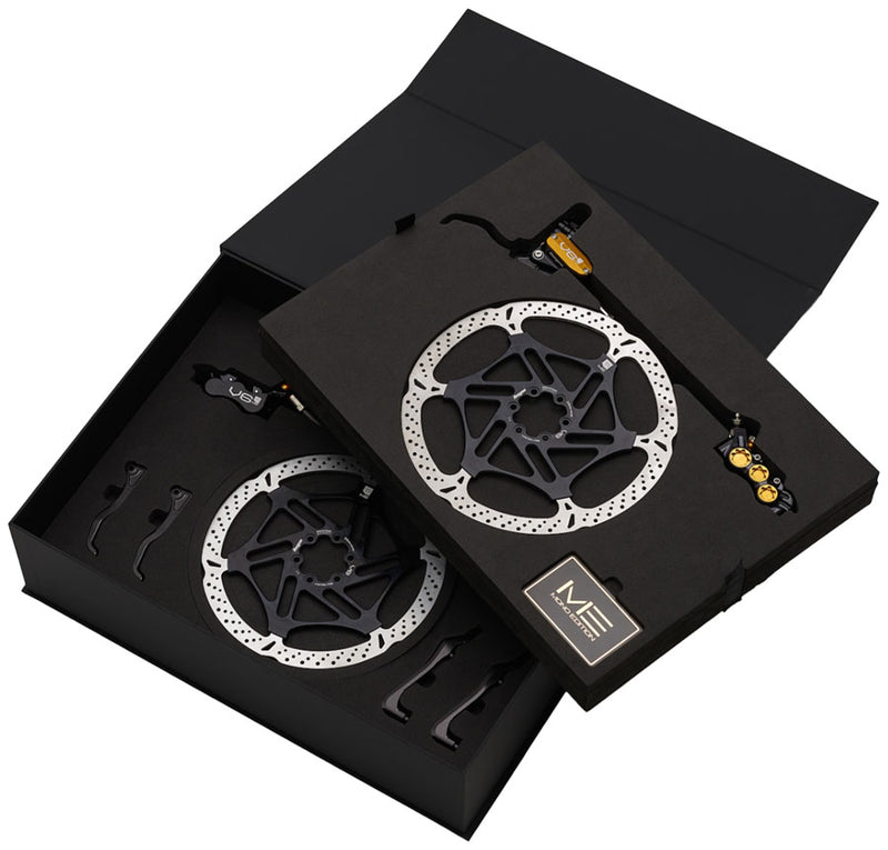 Load image into Gallery viewer, Hope EVO V6Ti Ltd Mono Edition Complete Disc Brake Boxset - Levers, 6-Piston Calipers, Vented Rotors, Hoses, Pads,