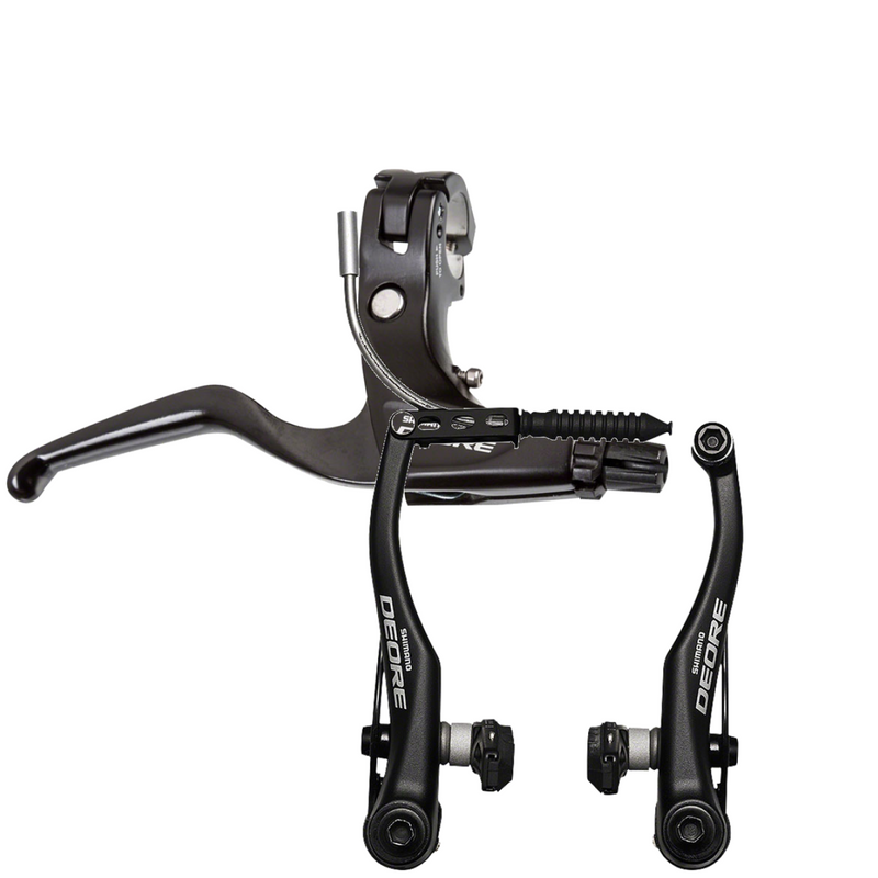 Load image into Gallery viewer, Shimano Deore Long Pull V-Brake & Right Lever Combo Black, I-Spec B, High-Performance Bicycle Brake Set