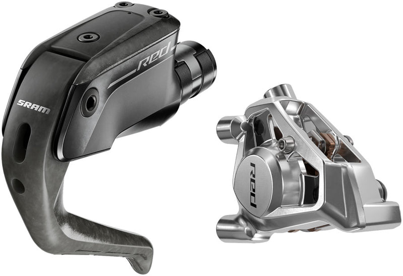 Load image into Gallery viewer, SRAM Red E1 Aero Road Hydraulic Disc Brake Front & Rear Flat Mount Carbon Calipers | High-Performance, Lightweight, Time Trial & Triathlon Compatible