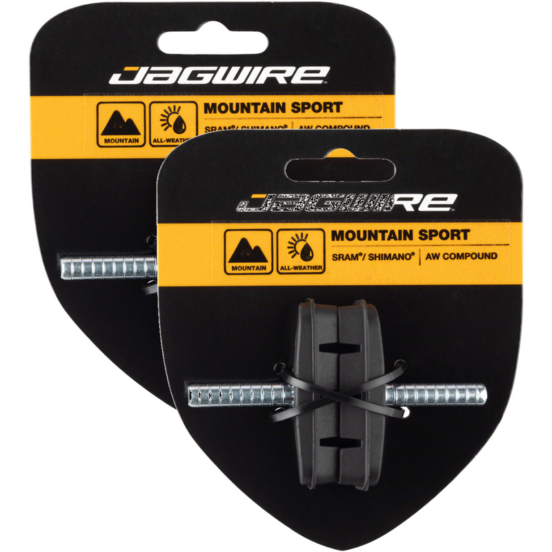 Load image into Gallery viewer, Jagwire-Mountain-Sport-Smooth-Brake-Shoe-Non-Threaded-Post-Mountain-Bike-BR1439PO2-Bicycle-Brake-Pads