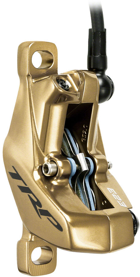 Load image into Gallery viewer, TRP EVO Pro HD-M9040 Disc Brake and Lever - Left/Front or Rear, 1900mm Hose, Post Mount, 4-Piston, Gold
