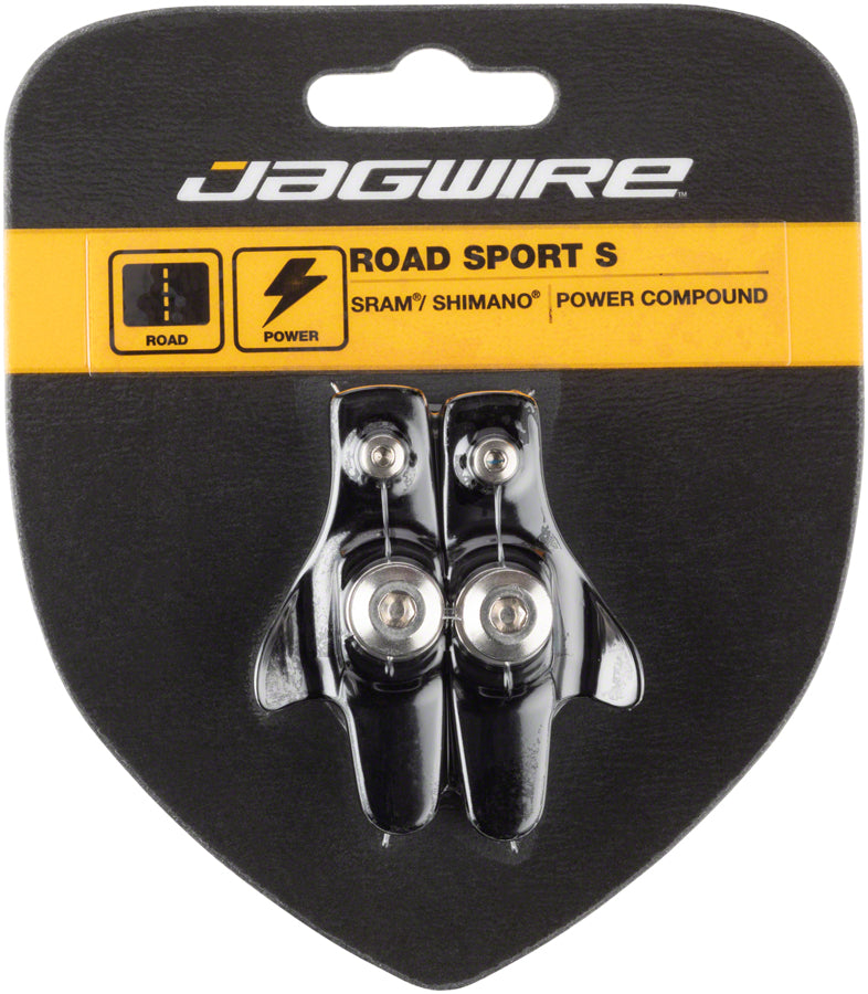 Load image into Gallery viewer, 2 Pack Jagwire Road Sport S Brake Pads SRAM Shimano Replaceable Pad Insert Black